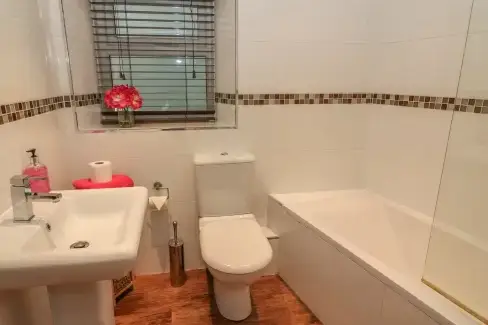 Family bathroom at Woodbine Family Cottage, Cumbria and the Lake District , Cumbria