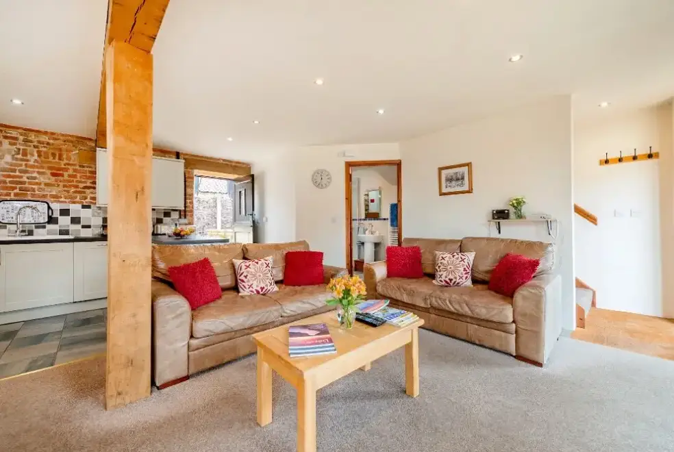 Open plan living area at Woodcock