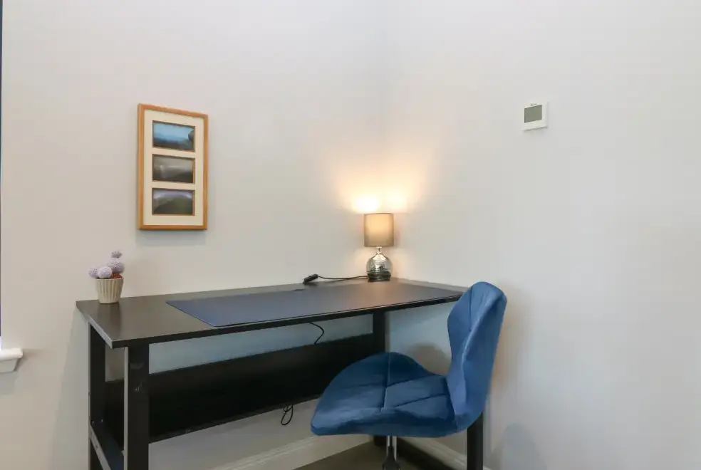 Desk area at Woodend Croft