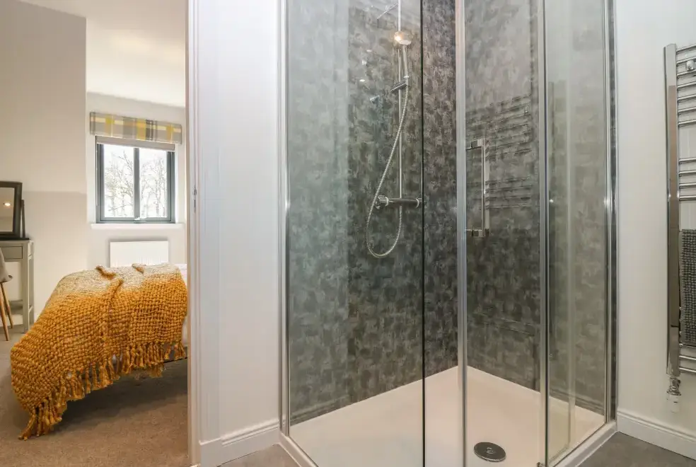 Shower room at Woodend Croft