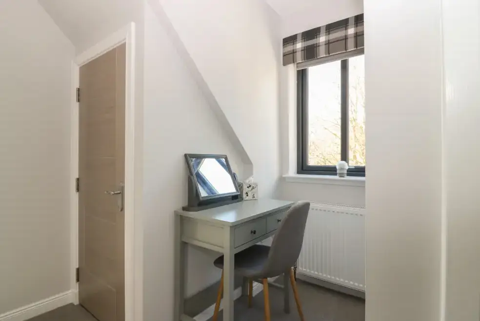 Desk area at Woodend Croft