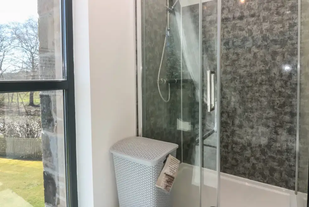 Shower room at Woodend Croft