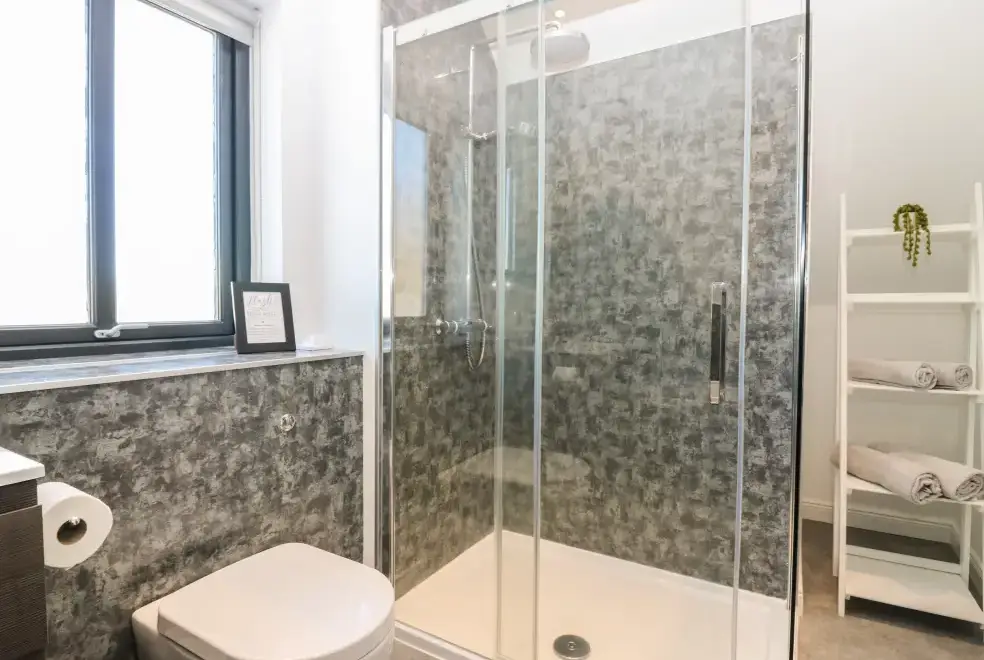 Shower room at Woodend Croft