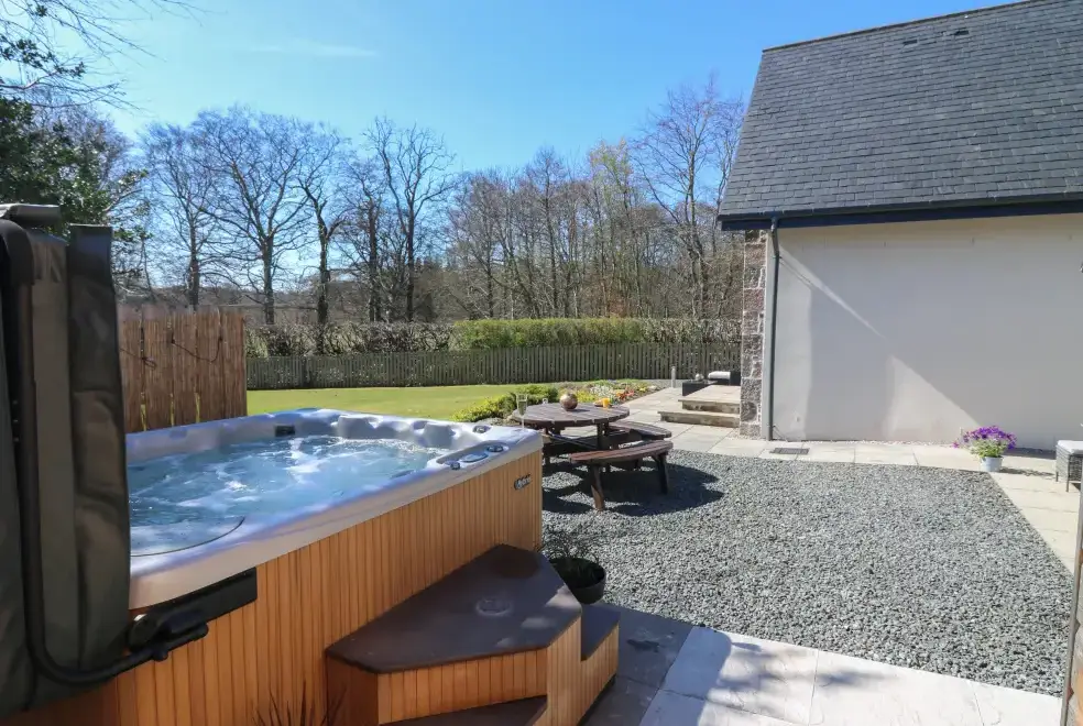 Private Hot Tub at Woodend Croft