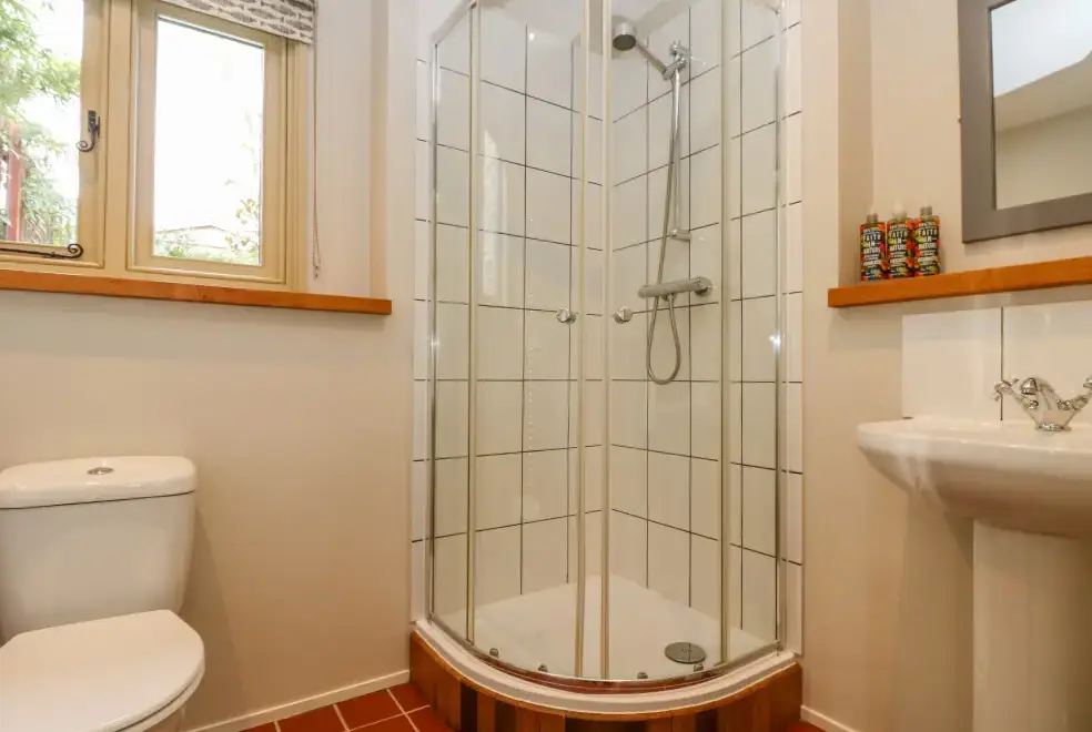 Shower room at Woodfield Coach House