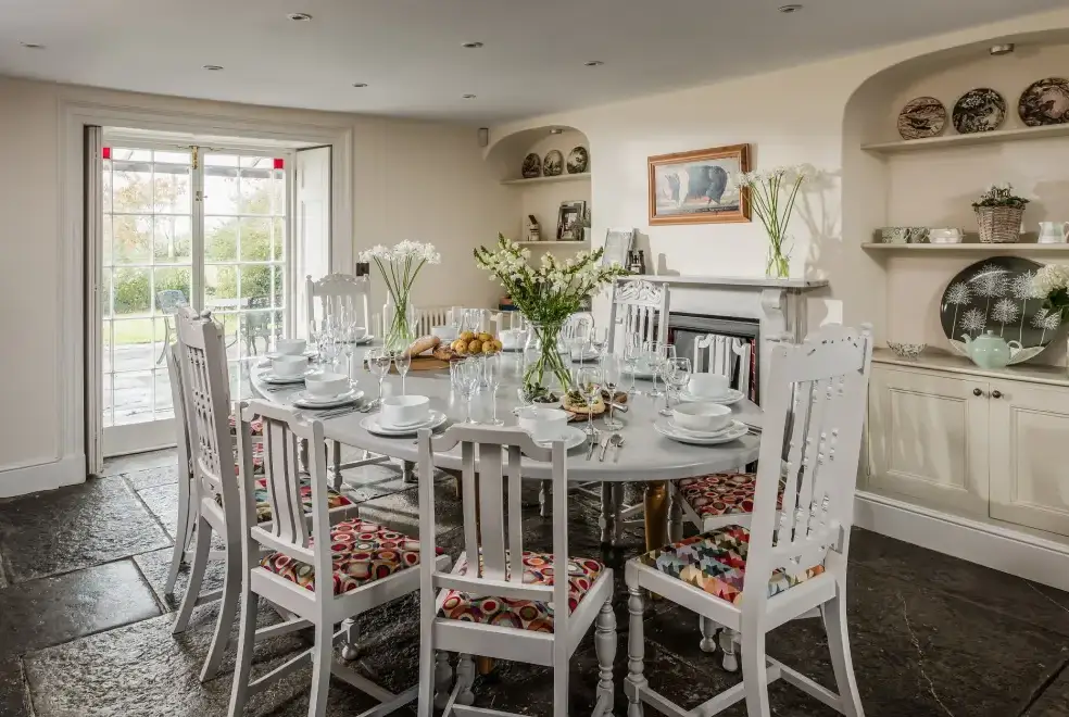 Dining room at Woodlands Farmhouse 