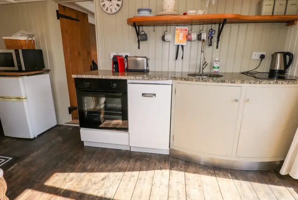 Kitchen/diner at Woodmancote Holiday Lodge