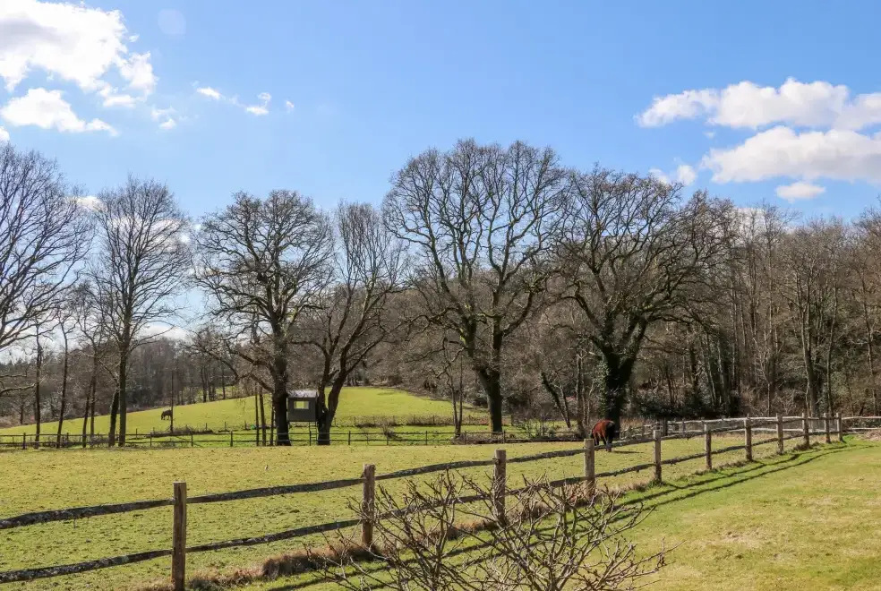 Countryside views at Woodmancote Holiday Lodge