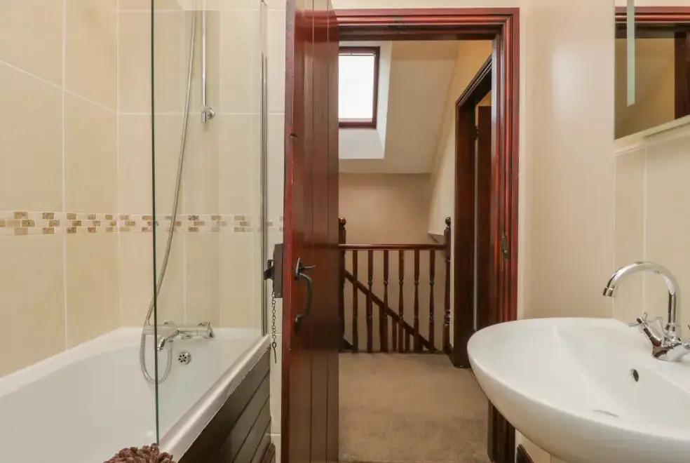 Family bathroom at Woodside Barn Family Cottage, Near the Lake District National Park