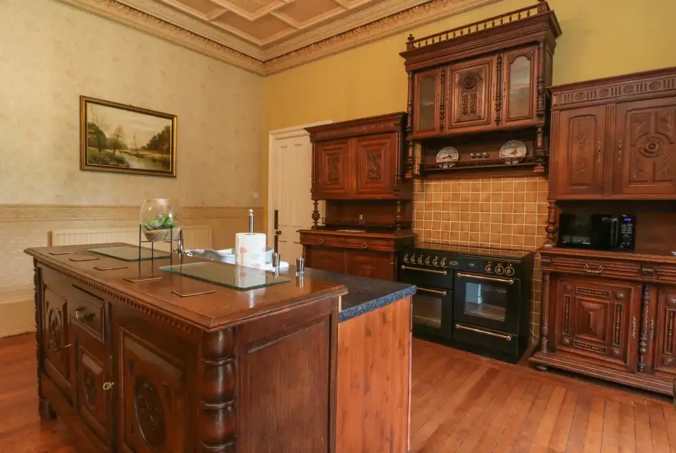 Farmhouse style kitchen at Woodside House