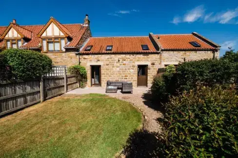Wren Cottage at Low Moor Holiday Cottages, North Yorkshire, from the outside