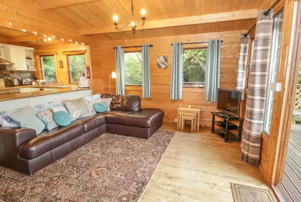 Open plan living area at Y Caban