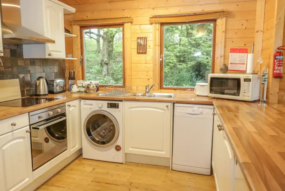 Well equipped kitchen at Y Caban