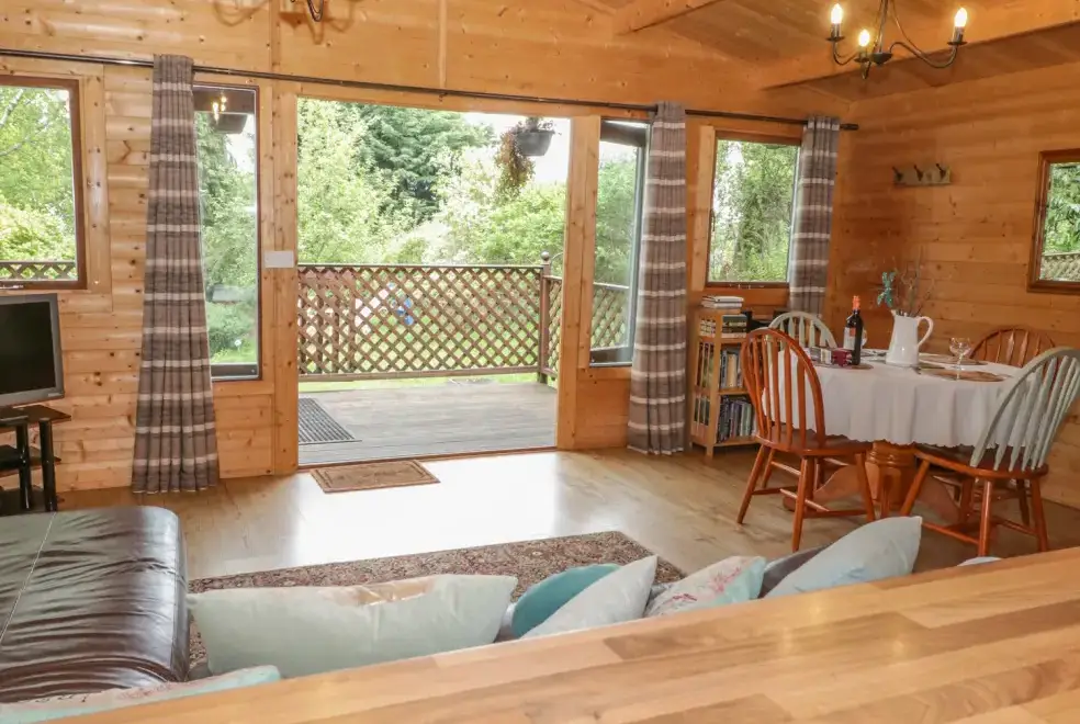 Open plan living area at Y Caban