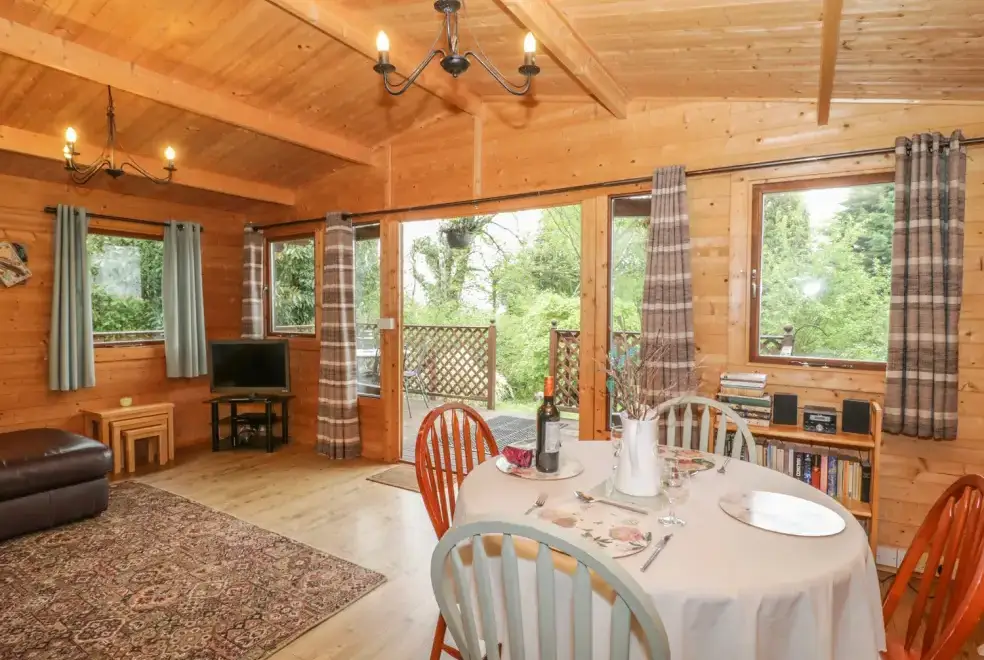 Open plan living area at Y Caban