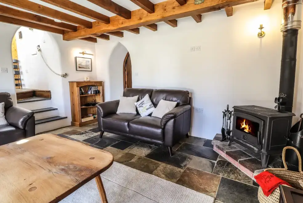 Lounge at Y Felin at Coed Cadw