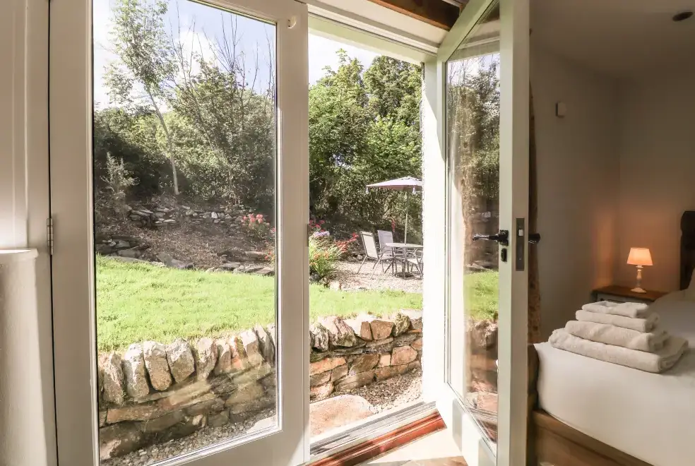 Enclosed garden at Y Felin at Coed Cadw