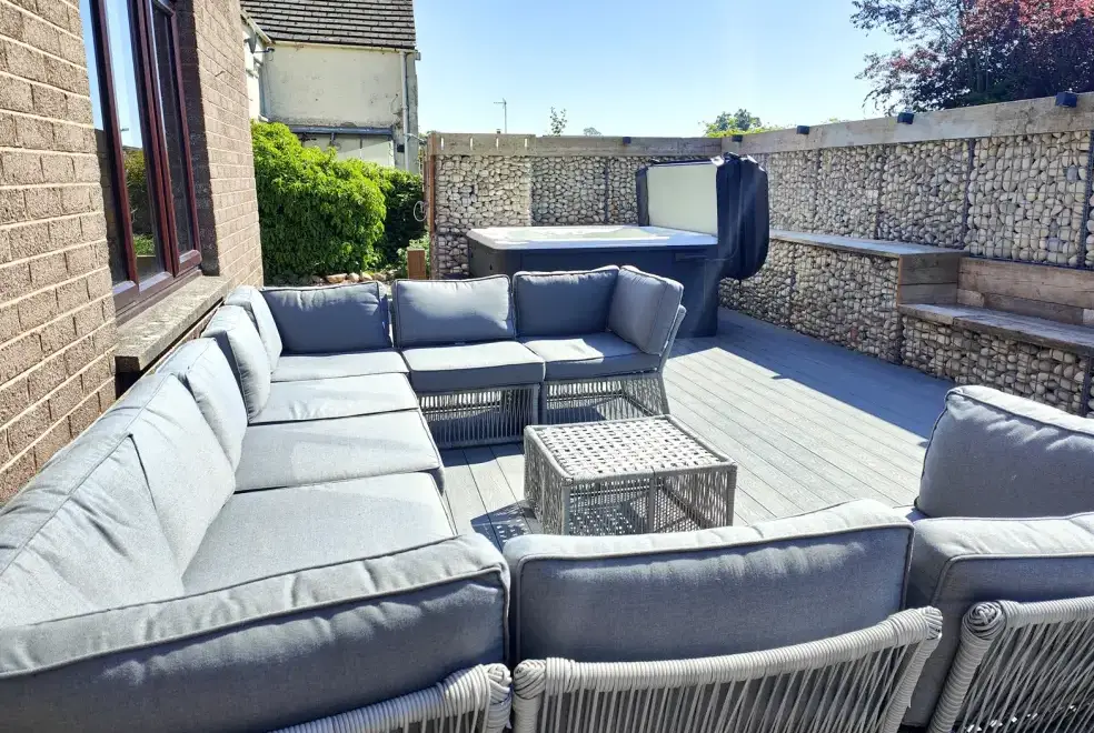 Decked area at Yewtree House