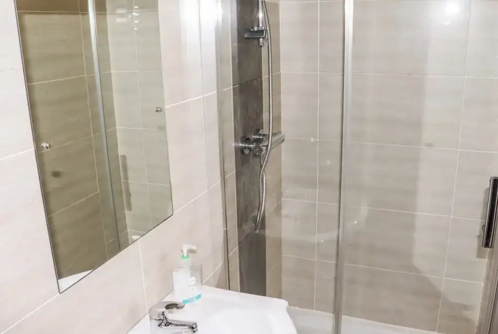 Shower room at Yr Hen Festri Unique Holiday House