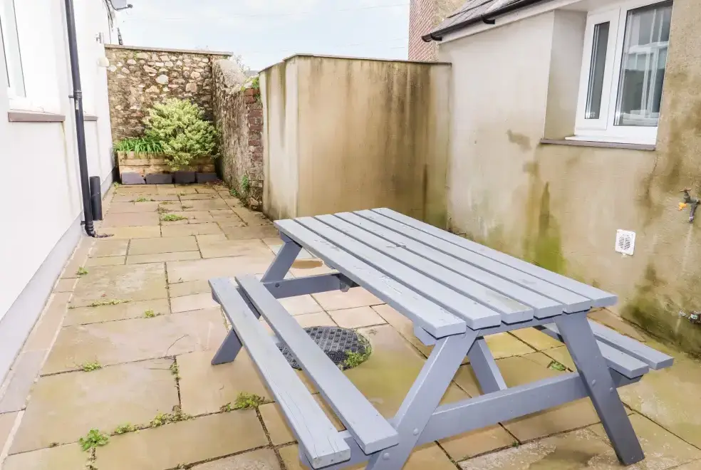 Patio area at Yr Hen Festri Unique Holiday House