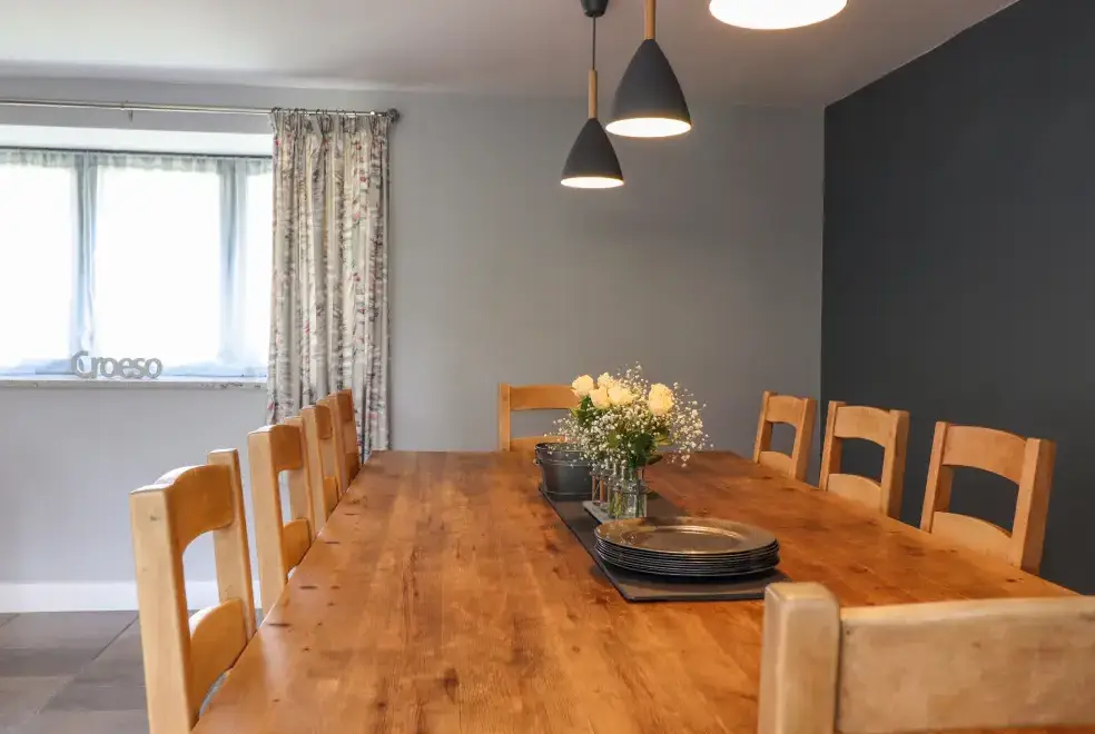 Dining room at Ysgubor Tyddyn Isaf