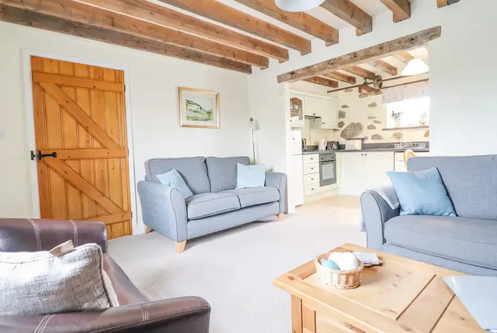 Open plan living area at Ysgybor Yd