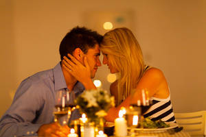 Romantic couple on adults only break