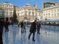 self-catering in January, go ice skating in London