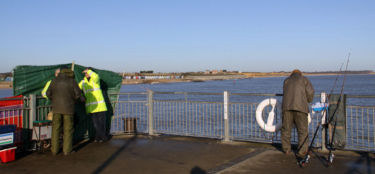 Fishing off the pier in Southwold