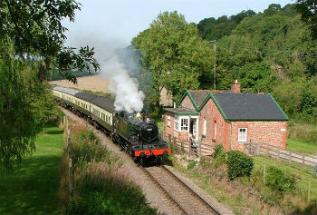 Railway Cottage next to the trainline, Somerset