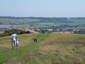 Dunstable Downs, one of the excellent places in the UK for self-catering walking holidays