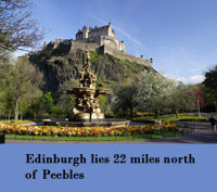 Edinburgh 22 miles north of Peebles Peeblesshire