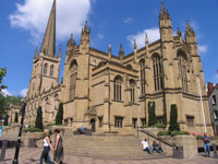Wakefield in West Yorkshire - a view of the cathedral