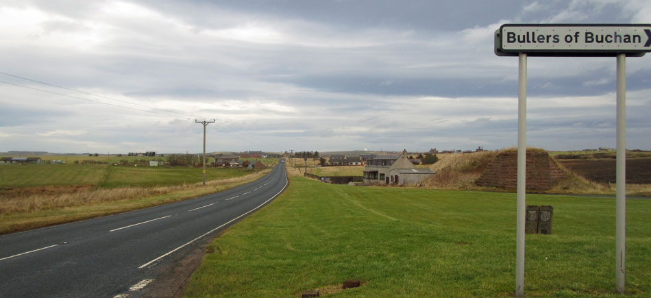 Bullers of Buchan sign post