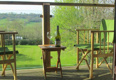 Countryside view at romantic retreat